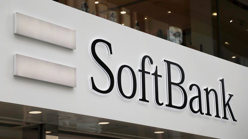 Signage for SoftBank Group Corp. is displayed outside one of the company's stores in Tokyo, Japan, on Tuesday, May 9, 2016. SoftBank on July 18, 2016, agreed to buy ARM Holdings Plc for 24.3 billion pounds ($32 billion), securing a slice of virtually every mobile computing gadget on the planet and future connected devices in the home. Photographer: Tomohiro Ohsumi/Bloomberg