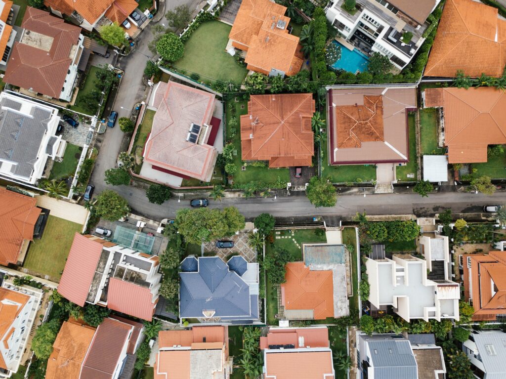 Aerial view of city