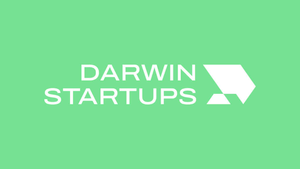 Darwin Startups white logo