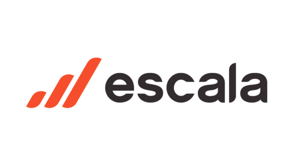 Escala black and red logo